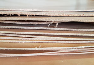 Vegetable tanned bovine leather